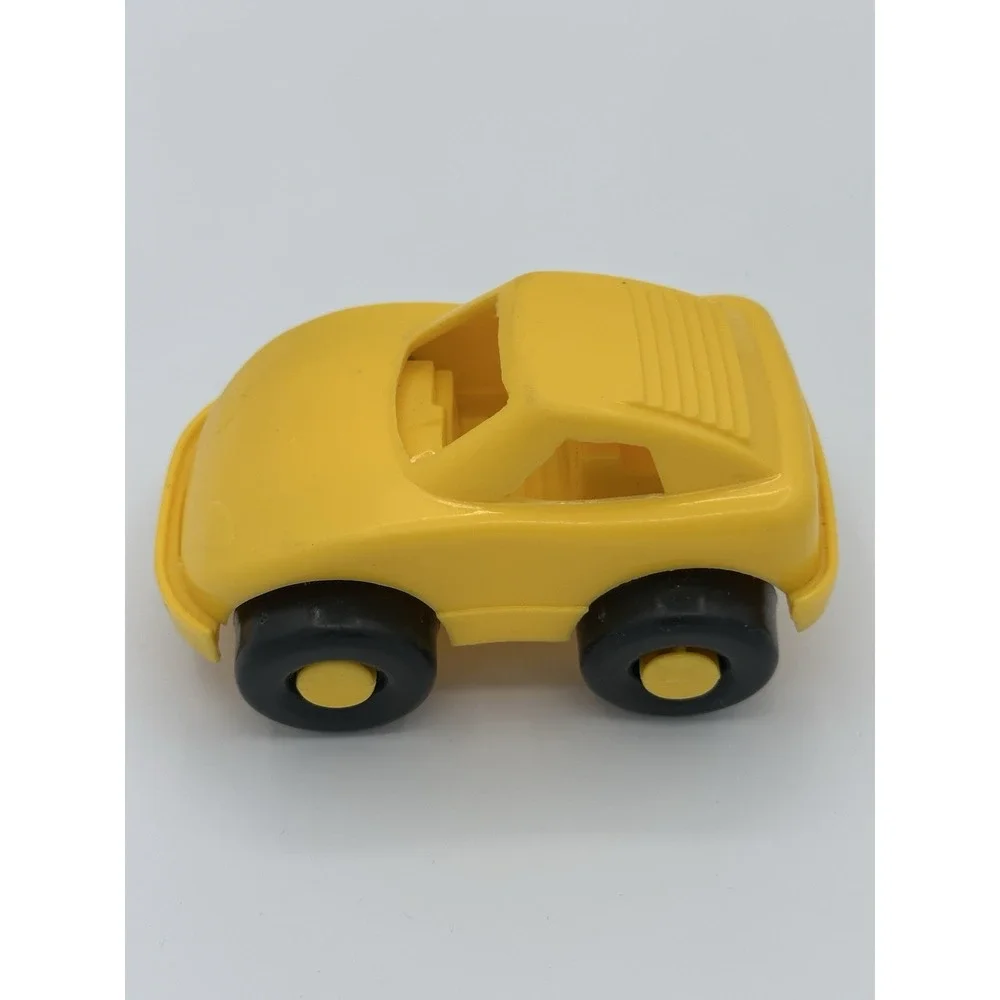 Vintage American Plastic Toys Yellow Car USA 1987 Item 14942